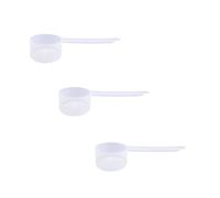 Plastic Measuring Scoop, (43 cc | 3 Tablespoon | 1.5 Oz. | 43 mL) Long Handle Spoons for Powders and Granules, Coffee, Pet Food, Grains, Protein, Spices and Other Dry Goods, BPA Free (Pack of 3)