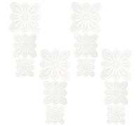 Plastic Mesh Canvas Sheets Flower Petal 12pcs for DIY Craft Projects | White Grid Openings, Preformed Floral Outlines, Beginners and Instructors, Purse Handles and Bag Bottoms