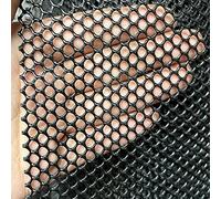 Plastic Mesh Fence Roll 4 to 150 Ft - Hexagonal Garden Ber Netting, Black Construct Fencing Wire for Animal Control, Balcony & Deck Safe (W 31.5 in, L 16.4 ft)