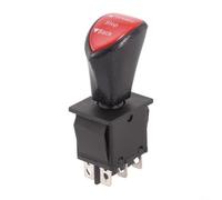 Plastic Metal DPDT Slide Switch 3-Position Forward Stop Back(Red)