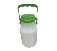 Plastic Milk Container with Handle, 2 Litre Capacity, Green Lid