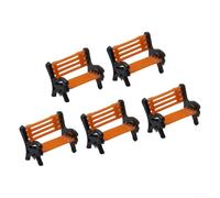 Plastic Model Benches 5 pcs Scale 1:150 for Train Layouts Platform Stations Miniature Dioramas Ecological Bottle Landscaping