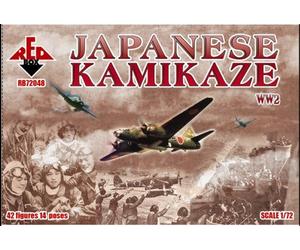 Plastic Model Figures WW2Japanese Kamikaze 42 Figures in 14 Poses 1/72 RED Box 72048