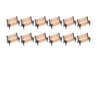 Plastic Model Train Benches 12pcs for N Scale Layouts Detailed Street Scene Props for Railway Modeling and Diorama Decoration