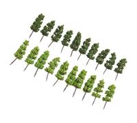 Plastic Model Trees 1:200 Scale Mixed Green Shades