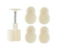 Plastic Mooncake Pineapple Stamp Cookie Cutter Cake Hand Pressure Baking Accessories Mid-Autumn Festival Kitchen Gadgets Mini Mooncake