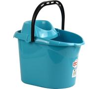 Plastic Mop Bucket with Detachable Wringer 13L (Cyan)
