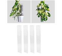 Plastic Moss Pole for Plants Monstera Climbing Plants, 17 Inch Moss Pole Plant Support Stackable Plant Climbing Pole Plant Support Structure to Help Plants Grow Upward (4PCS)