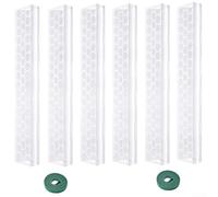 Plastic Moss Poles 17 Inch for Climbing Plants with Semi-Cylindrical Shape to Enhance Root Aeration and Facilitate Monitoring of Plant Vital Signs (6pcs)