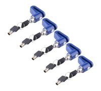 Plastic Motorcycle Disc Brake Lock Anti-Theft Wheel Security 5pcs for Bikes | Blue Weather-Resistant Surface, Corrosion-Resistant Design, Fast Locking for Parked Dirt Bikes, Brake Rotors and Urban Trips