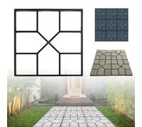 Plastic Mould Paving Concrete Stepping Stone Mould Molds Stones Slabs Garden Patio Driveway Pathmate Pavement Mold Patio Path Walk Maker Mould Paving Slab Concrete Mold, 40 x 40cm x 4cm