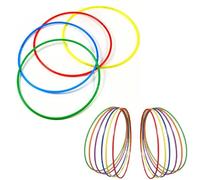 Plastic Multicolor Hula Hoops Plain 55cm, 65cm, 75 cm Children's Fun Dance Adults Fitness Exercise Workout Gym Outdoor Garden Summer Sports Ring (20, 55cm)