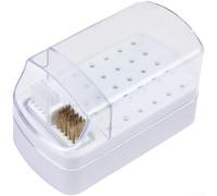 Plastic Nail Art Tool Case 30 Slots Dust for proof Plastic Nail(30-hole White)