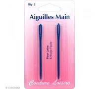 Hemline H211 | Large Eye Plastic Yarn Hand Sewing Needles | Pack Of 2