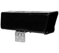 Plastic Newspaper Delivery Tube Box Receptacle & Mounting Bracket, Black