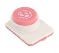 Plastic Nori Punch for Smile Face Rice Balls Seaweed Cutter with Zinc Blade for Lunch Box Easy Operation Food Embossing Tool Pink