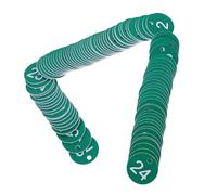 Plastic Number Tags 100pcs Number Plate Tag Key Labels Circular Numbered Plastic Charm Lightweight Gym Sauna Hotel School Office Craft