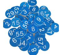 Plastic Number Tags Beehive Tag Great Practical Handy Livestock Marker Portable Mark Identified Pubs Table Sign for Garden(Blue)