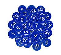 Plastic Number Tags Engraved Numbered Tags ID Tags Key Tags Without Hole (1-200, Blue)