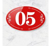 Plastic Number Tags, Self-Adhesive Anti-Fading Waterproof Label for Cinema/Locker/Internet Cafe, Personalized House Address Number Sign for Door(L W 20 x 13cm,1-35)