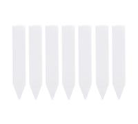 Plastic Nursery Garden Labels Waterproof Markers 200pcs Ground Plug | PVC White Tags, Easy to Write and Reuse, for Greenhouse Rows and Seedlings