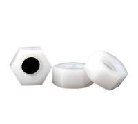 Plastic Nylon Hex Hexagon Nut, DIN934 Nylon Hex Nut M2 To M12 Black And White Bundle(White,M5(50PCS))