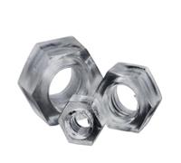 Plastic Nylon Hex Hexagon Nut Plastic Hexagon Nuts Multicolor M2 To M10 Assorted Pack(Transparent Colour,M5 1000pcs)