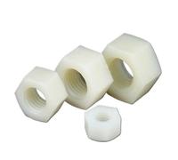 Plastic Nylon Hex Hexagon Nut Plastic Hexagon Nuts Multicolor M2 To M10 Assorted Pack(White Colour,M5 1000pcs)
