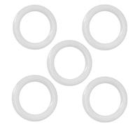 Plastic O Rings 5Pack 2" DIY Crochet Ring Circle Hook Craft Tool Accessory for Handbag Car Seat Manual Handbag Material Plastic Ring Hook Café Curtain Rings (2inch, White)