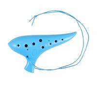 Plastic Ocarina Instrument 12 Hole Alto Flute for Children Blue