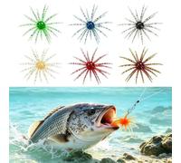 Plastic Octopus Baits,6PCS Soft Tentacle Fishing Lure Dice Bait Sea Urchin Lure,2.36in, for Drop Shot,Weird Fishing Rig