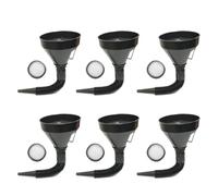 Plastic Oil Funnel 6Pcs with Mesh Screen Filter for Motorcycles and Engines | Wide Spout, Flexible Extension, Rapid Filling, 35x14.2x14.2cm Size, Black Polyethylene Construction for Garage Workshops