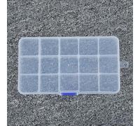 Plastic Organizer Box with Adjustable Compartments for Jewelry and Small Items, Dust and Moisture Proof (15 Compartment)