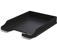 Plastic Organizer - Letter Tray A4+ Black - Stackable Desk Organiser - Plastic Office Tray - Paper Holder - Mail Baskets - 35x25x5,2 cm