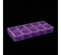 Plastic Organizer with 10 Grids for Jewelry, Beads, and Sewing Accessories and Lightweight Storage Solution (purple)