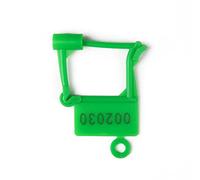 Plastic Padlock Seals Tags Disposable Self-Locking Numbered Tag Tamper Proof Security Padlocks Lable for Luggage, Bag, Clothes, Shose(Green,100pcs)