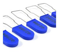 Plastic Padlocks Security Seals Tags Metal Wire Seal Locking Disposable Anti-Tamper Lock Tag with Numbered(500pcs,Blue)