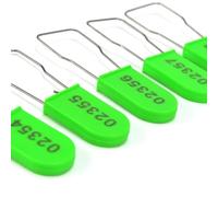 Plastic Padlocks Security Seals Tags Water/Electricity Metal Wire Seal Locking Disposable Anti-Tamper Lock Tag with Numbered(100pcs,Green)