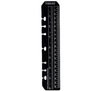 Plastic Page Marker Binder Ruler Pouch Pagefinder Measuring Bookmark Ruler Snap-in Binder for A5 Size 6-Hole Notebook (Black), Snap-in