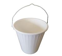 Plastic Paint Kettle - 1L, 2.5L & 5L - White or Black - Durable Plastic with Strong Metal Handle - Ideal for Paint, Solvents, Tools & Liquids - Suitable for DIY, Decorating, and Site Use_5L-WH