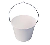 Plastic Paint Kettle 2.5 Litre - Heavy Duty, Durable & Reusable - Strong Metal Handle - For Water & Solvent-Based Paints, Tools, Cleaning Fluids - Site, Workshop -WHITE