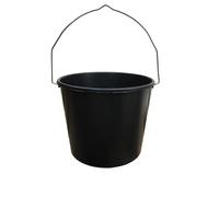 Plastic Paint Kettle 2.5 Litre - Heavy Duty, Durable & Reusable - Strong Metal Handle - For Water & Solvent-Based Paints, Tools, Cleaning Fluids - Site, Workshop - BLACK