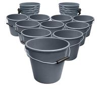 Plastic Paint Kettle Container with Metal Handle - Buckets, Tubs, Mixing Pots, Paint Kettle Storage Containers, Tubs, Empty Pots for paints and Paste - Grey 5 Litre (20)