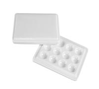 Plastic Paint Palette for Artists, Reusable White Mixing Tray