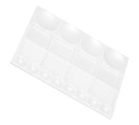Plastic Paint Palette White Rectangular Multi-grid Tray