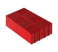 Plastic Pallet, 6pcs Modular Interlocking Floor Tiles, Lightweight Nestable Floor Pallets, for Deck, Shower, Kitchen, Drain Pool, Sauna Bath(Red,80x40cm/32x16in)