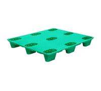 Plastic Pallet for Garage Storage, Nestable Lightweight Mesh Floor Tray with Non-Slip Surface, Pallet for Warehouse, Factory(Green)