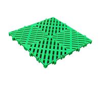 Plastic Pallet Waterproof Grid Easy to Stack,Heavy Duty & Durable Interlocking Ventilation Floor Pallet,for Basement Storage for Cargo Storage Supermarket (Green 40cmx40cmx2.5cm)