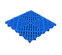 Plastic Pallet Waterproof Grid Easy to Stack,Heavy Duty & Durable Interlocking Ventilation Floor Pallet,for Basement Storage for Cargo Storage Supermarket (Blue 40cmx40cmx2.5cm)
