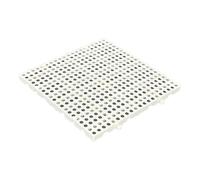 Plastic Pallet Waterproof Grid Easy to Stack,Heavy Duty & Durable Interlocking Ventilation Floor Pallet,for Basement Storage for Cargo Storage Supermarket (White 50cm*50cm*3cm)